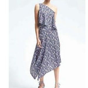 Banana republic asymmetric paisley dress